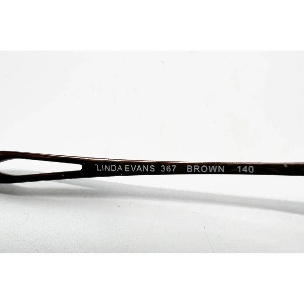 Linda Evans Eyeglasses Women Brown Metal 367 Designer 51-17-140